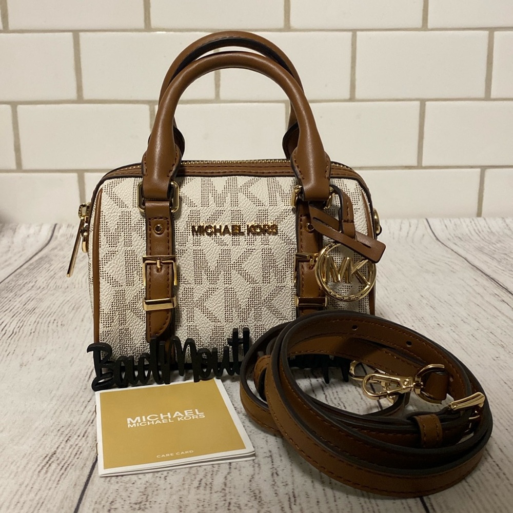 *Michael Kors Bedford Legacy Extra Small Logo Duffle Crossbody Bag
